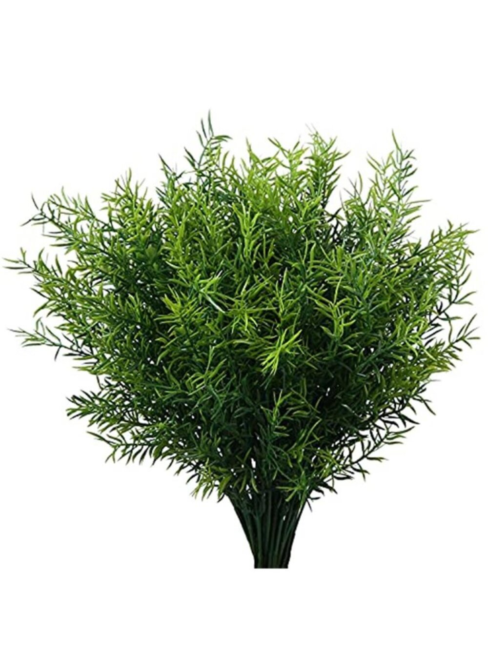 Fake Grass Greenery Stems Faux Plants Outdoor Indoor UV Resistant 8 Pack Green